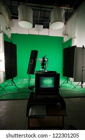 A Green Screen Studio Ready To Shoot