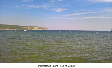 Green Sea Horizon In Cornwall