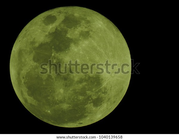 Green shaded Moon, phase of Lunar, It is an\
astronomical body that orbits planet\
Earth.