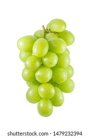 Green Shine Muscat Grape On White Background