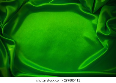 Green Silk Fabric Background