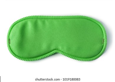 Green Sleeping Mask, Isolated On White Background