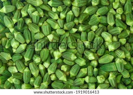 green small okra healthy food cooking fresh 