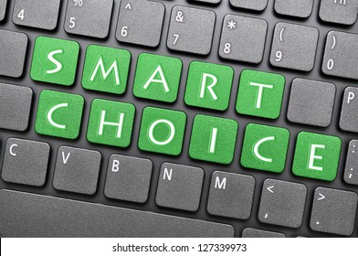 Green Smart Choice Key On Keyboard