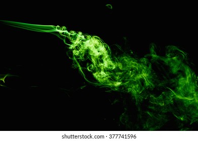 Green smoke movement patterns of background graphics.