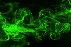 Smoke trails dragon featuring abstract, black background, and curls, an ...