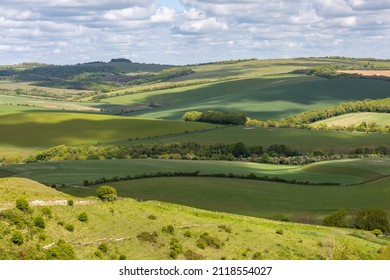 A Green South Downs Landscape on a Spring Day