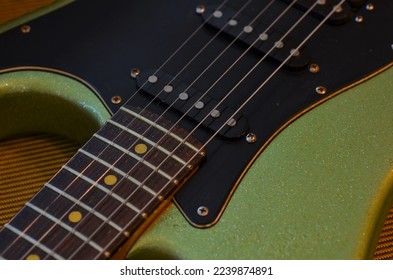 Green Sparkle Relic Electric Guitar Music