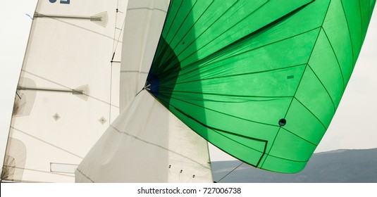 Green Spinnaker Sail