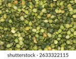 Green Split Peas Texture Full Frame Background – Dried Legumes for Healthy Eating and Vegan Diet