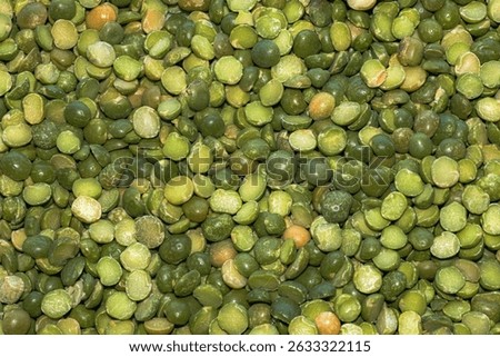 Green Split Peas Texture Full Frame Background – Dried Legumes for Healthy Eating and Vegan Diet