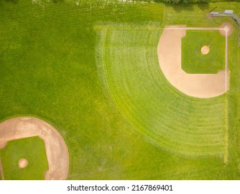 Green sports field with markings. View from above. Field for sports games - football, volleyball, rugby, golf. Abstraction. Minimalism. There are no people in the photo. There is free space to insert. - Shutterstock ID 2167869401