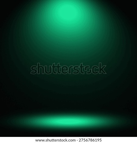 Green spotlight with smooth gradient