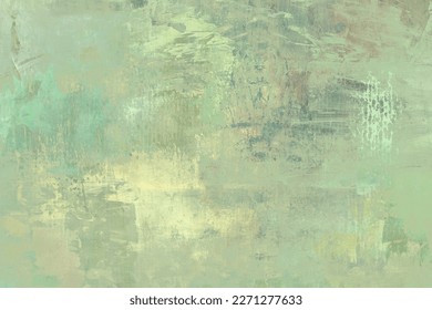 Green stained canvas abstract background grunge texture  库存照片