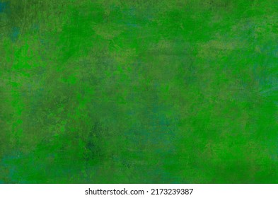 Green stained grunge painting background Foto Stock