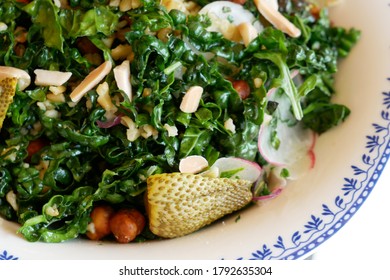 Green Strawberry In Kale Salad