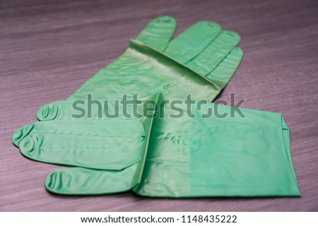 Green Surgical Gloves - Non allergic. 