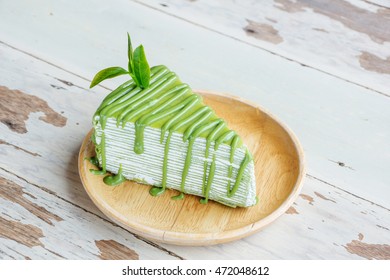 Green Tea Crepe Cake Images Stock Photos Vectors Shutterstock