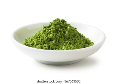 Green Tea Powder On The Plate