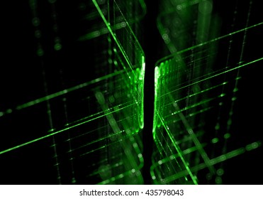 green technology lines background - Shutterstock ID 435798043