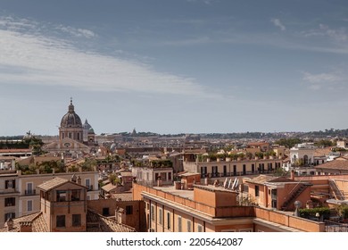 Green Terraces And Saint Peter Basilica In The Background