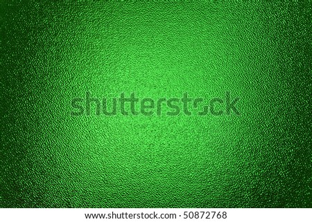 Green Textured back lighted window of a door