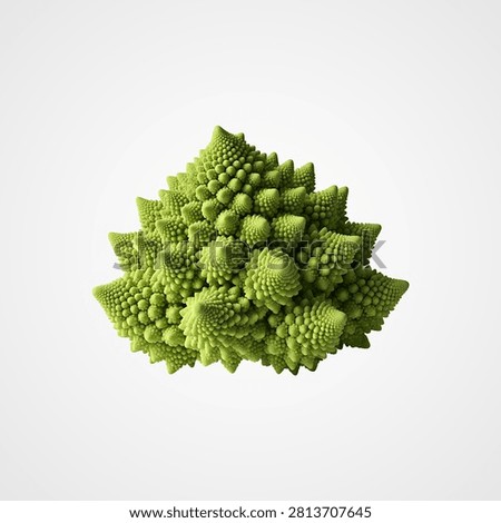 Green textured geometric pineapple shape with serrated edges