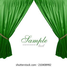 Green Theater Curtain Background