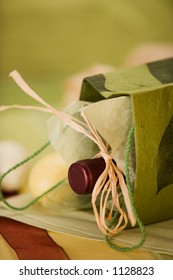 Green Theme Wine And Gift Bag.