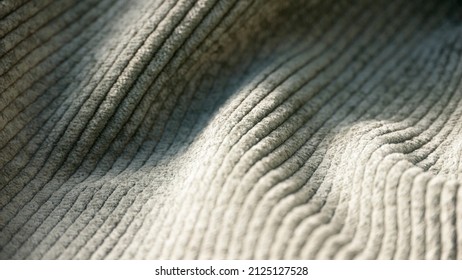 Green Thick Corduroy Fabric Drapery