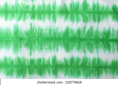 Green Tone Tie Dye Pattern For Background. 