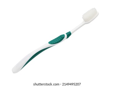 Green Toothbrush Isolated On White Background