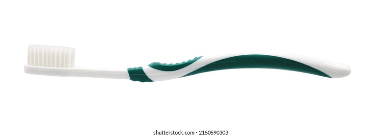 Green Toothbrush Isolated On White Background