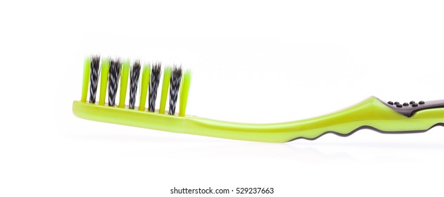 Green Toothbrush Isolated On White Background