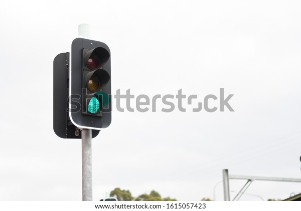 Green Traffic Light at\
the Intersection