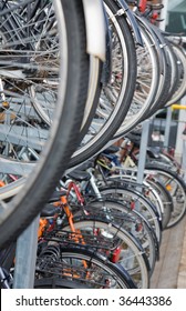 Green Transport - Tow-tiered Bike Storage In Denmark