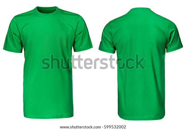 Green Tshirt Clothes On Isolated White Stock Photo (Edit Now) 599532002