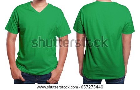 Download Green Tshirt Mock Up Front Back Stock Photo (Edit Now ...