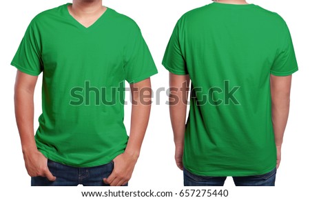 Green Tshirt Mock Up Front Back Stock Photo (Edit Now ...