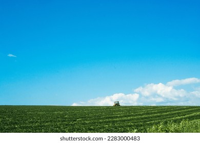 Green vegetable field and blue sky - Shutterstock ID 2283000483