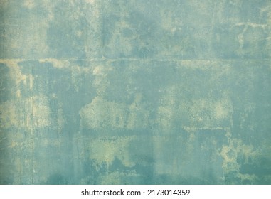 Green vintage wall backdrop texture background, Grunge green background peeling distressed paint Arkivfotografi