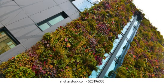 Green Wall Building In The City, France