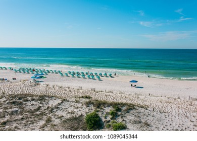 Green Water And Beach Chairs At Ft Walton Beach