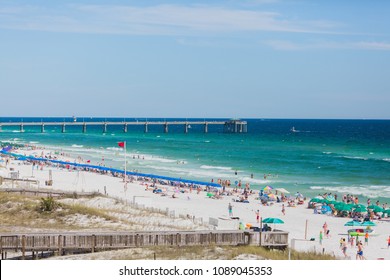 Green Water And Beach Chairs At Ft Walton Beach