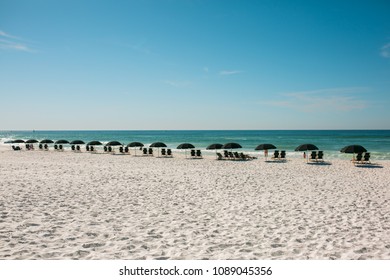 Green Water And Beach Chairs At Ft Walton Beach