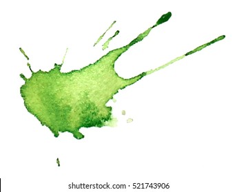 Green Watercolor Splash