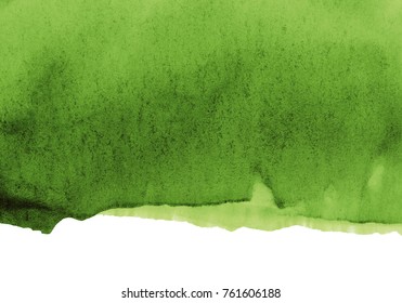 Green Watercolor Stain, Effective Color Background
