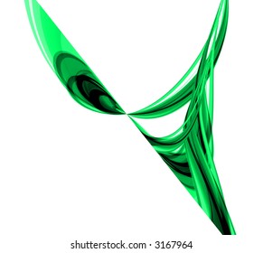 green waves - abstract composition
