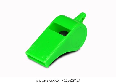 Green Whistle Isolated On White Background Stock Photo 125629457 ...