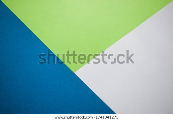 Green, white\
and blue background diagonally\
divided